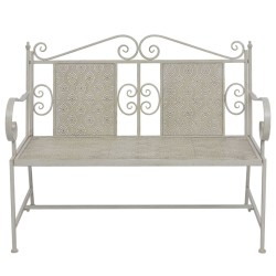 vidaXL Banco de jardín 115 cm acero gris