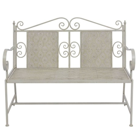 vidaXL Banco de jardín 115 cm acero gris