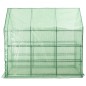 vidaXL Invernadero accesible con 12 estantes acero 143x214x196 cm vidaXL Invernadero accesible con 12 estantes acero 143x214x196 cm