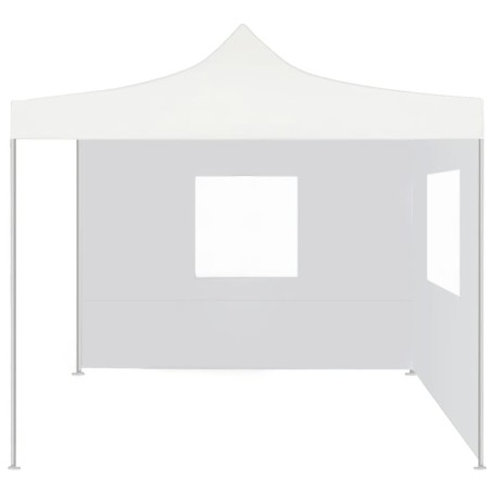 vidaXL Carpa plegable profesional con 2 paredes acero blanco 2x2 m