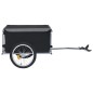 vidaXL Remolque para bicicletas negro y gris 65 kg vidaXL Remolque para bicicletas negro y gris 65 kg