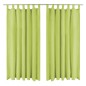 vidaXL Cortinas de micro-raso con bucles 2 unidades 140x245 cm verde vidaXL Cortinas de micro-raso con bucles 2 unidades 140x245 cm verde