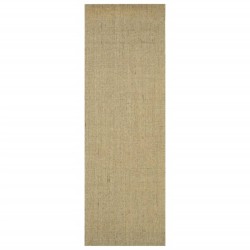 vidaXL Alfombra de sisal natural verde 66x200 cm
