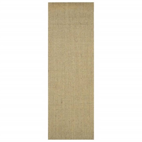 vidaXL Alfombra de sisal natural verde 66x200 cm