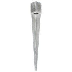 vidaXL Picas de tierra 6 uds acero galvanizado plateado 10x10x91 cm