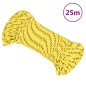 vidaXL Cuerda de barco polipropileno amarillo 5 mm 25 m
