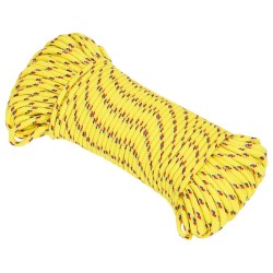 vidaXL Cuerda de barco polipropileno amarillo 5 mm 25 m