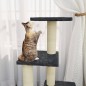 vidaXL Rascador para gatos con postes de sisal gris oscuro 92 cm
