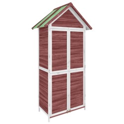 vidaXL Cobertizo herramientas jardín madera pino moca 89x52,5x175 cm