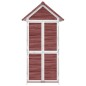 vidaXL Cobertizo herramientas jardín madera pino moca 89x52,5x175 cm vidaXL Cobertizo herramientas jardín madera pino moca 89x52,5x175 cm