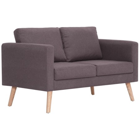 vidaXL Sofá de 2 plazas de tela color gris topo