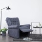 vidaXL Sillón reclinable de piel de ante artificial gris vidaXL Sillón reclinable de piel de ante artificial gris