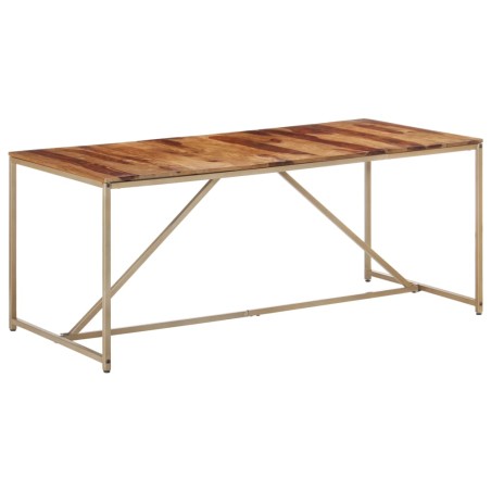 vidaXL Mesa de comedor de madera maciza de sheesham 180x90x76 cm