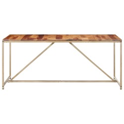 vidaXL Mesa de comedor de madera maciza de sheesham 180x90x76 cm