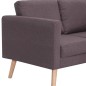 vidaXL Sofá de 2 plazas de tela color gris topo vidaXL Sofá de 2 plazas de tela color gris topo
