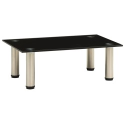 vidaXL Mueble para TV de vidrio templado negro 40x35x17 cm