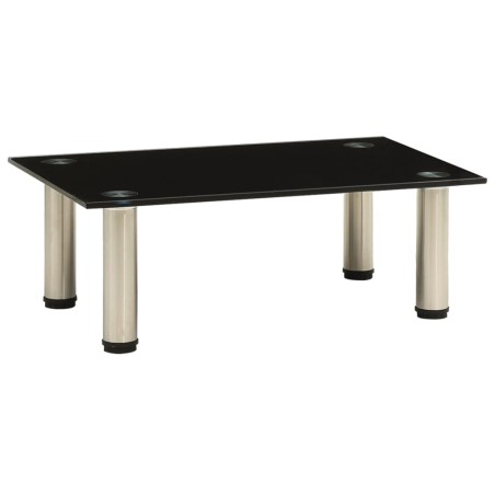 vidaXL Mueble para TV de vidrio templado negro 40x35x17 cm