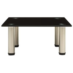 vidaXL Mueble para TV de vidrio templado negro 40x35x17 cm