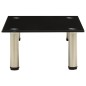 vidaXL Mueble para TV de vidrio templado negro 40x35x17 cm