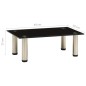 vidaXL Mueble para TV de vidrio templado negro 40x35x17 cm