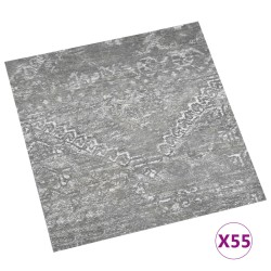 vidaXL Lamas de suelo autoadhesivas 55 uds PVC 5,11 m² gris hormigón