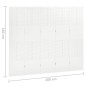 vidaXL Biombo divisor de 5 paneles acero blanco 200x180 cm vidaXL Biombo divisor de 5 paneles acero blanco 200x180 cm