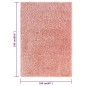 vidaXL Alfombra de pelo largo rosa 160x230 cm 50 mm vidaXL Alfombra de pelo largo rosa 160x230 cm 50 mm