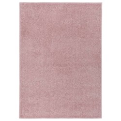 vidaXL Alfombra de pelo corto rosa 120x170 cm