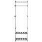 vidaXL Estantería para ropa 3 alturas aluminio plateado 59x29x192 cm vidaXL Estantería para ropa 3 alturas aluminio plateado 59x29x192 cm