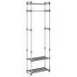 vidaXL Estantería para ropa 3 alturas aluminio plateado 59x29x192 cm vidaXL Estantería para ropa 3 alturas aluminio plateado 59x29x192 cm