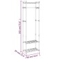 vidaXL Estantería para ropa 3 alturas aluminio plateado 59x29x192 cm vidaXL Estantería para ropa 3 alturas aluminio plateado 59x29x192 cm