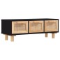 vidaXL Mesa de centro madera contrachapada y de pino negro 80x40x30 cm vidaXL Mesa de centro madera contrachapada y de pino negro 80x40x30 cm