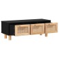vidaXL Mesa de centro madera contrachapada y de pino negro 80x40x30 cm vidaXL Mesa de centro madera contrachapada y de pino negro 80x40x30 cm