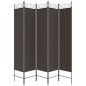 vidaXL Biombo divisor de 5 paneles de tela marrón 200x200 cm vidaXL Biombo divisor de 5 paneles de tela marrón 200x200 cm