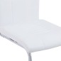 vidaXL Sillas de comedor voladizas 4 unidades cuero sintético blanco