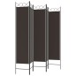 vidaXL Biombo divisor de 5 paneles de tela marrón 200x200 cm vidaXL Biombo divisor de 5 paneles de tela marrón 200x200 cm