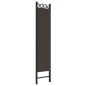 vidaXL Biombo divisor de 5 paneles de tela marrón 200x200 cm vidaXL Biombo divisor de 5 paneles de tela marrón 200x200 cm
