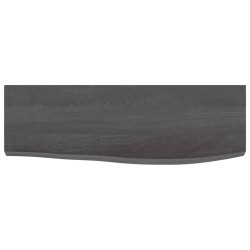 vidaXL Estante de pared madera roble tratada marrón oscuro 60x20x4 cm