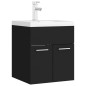 vidaXL Mueble con lavabo madera de ingeniería negro vidaXL Mueble con lavabo madera de ingeniería negro