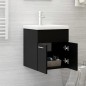 vidaXL Mueble con lavabo madera de ingeniería negro vidaXL Mueble con lavabo madera de ingeniería negro
