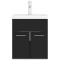 vidaXL Mueble con lavabo madera de ingeniería negro vidaXL Mueble con lavabo madera de ingeniería negro