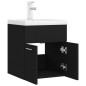 vidaXL Mueble con lavabo madera de ingeniería negro vidaXL Mueble con lavabo madera de ingeniería negro
