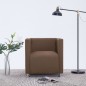 vidaXL Sillón en forma de cubo de tela marrón vidaXL Sillón en forma de cubo de tela marrón
