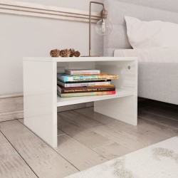 vidaXL Mesitas de noche 2 uds madera contrachapada blanco 40x30x30 cm