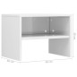 vidaXL Mesitas de noche 2 uds madera contrachapada blanco 40x30x30 cm vidaXL Mesitas de noche 2 uds madera contrachapada blanco 40x30x30 cm