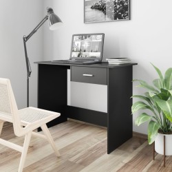 vidaXL Escritorio de aglomerado negro 100x50x76 cm