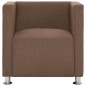 vidaXL Sillón en forma de cubo de tela marrón vidaXL Sillón en forma de cubo de tela marrón