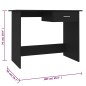 vidaXL Escritorio de aglomerado negro 100x50x76 cm vidaXL Escritorio de aglomerado negro 100x50x76 cm