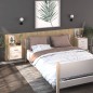 vidaXL Mesita de noche de pared blanco y roble Sonoma vidaXL Mesita de noche de pared blanco y roble Sonoma