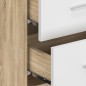 vidaXL Mesita de noche de pared blanco y roble Sonoma vidaXL Mesita de noche de pared blanco y roble Sonoma